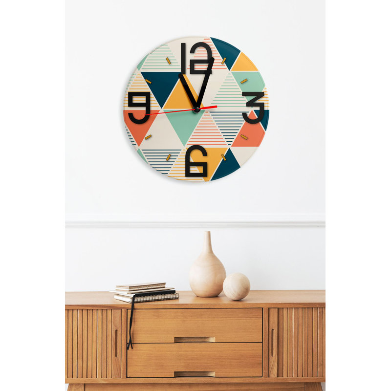 Horloge décorative en panneau de fibres à densité moyenne