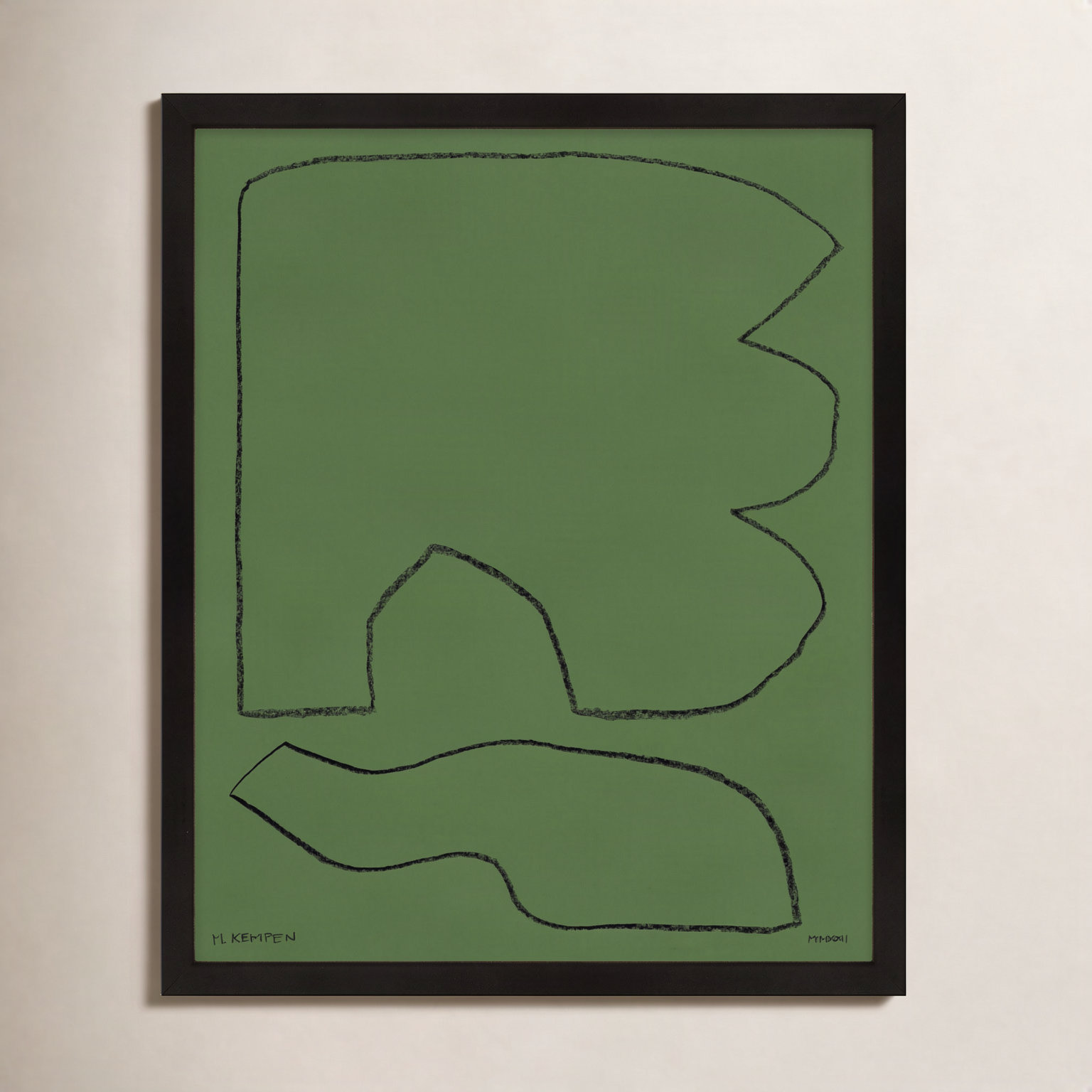 Freya "Forest 1" Print, 30" W x 38" H, Black Framed