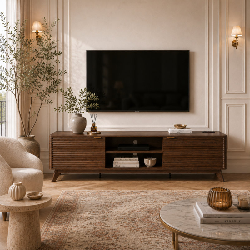 Meuble télé 70 po avec rangement Farmann, L 70 po