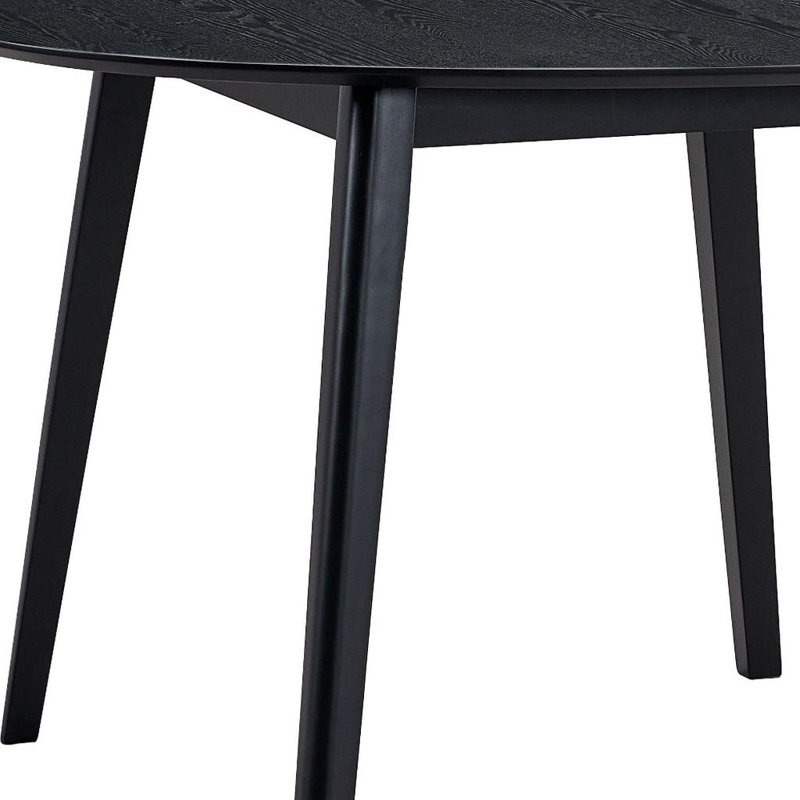  43" Black Wood Dining Table