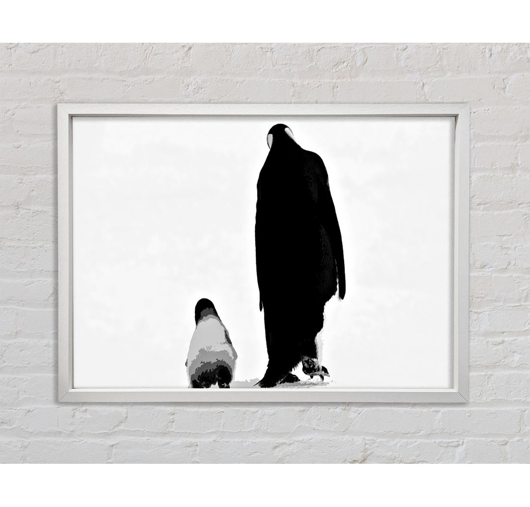 Pinguin - Einzelner Bilderrahmen Kunstdrucke auf Leinwand