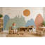 Papier peint pastel beige avec nuages doux-865451430-865451436
