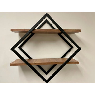 2 Piece Diamond Floating Shelf