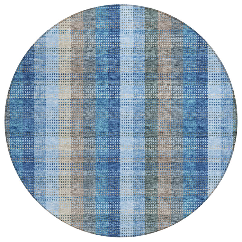  Chayden Area Rug with Non-Slip Backing, Round 8'