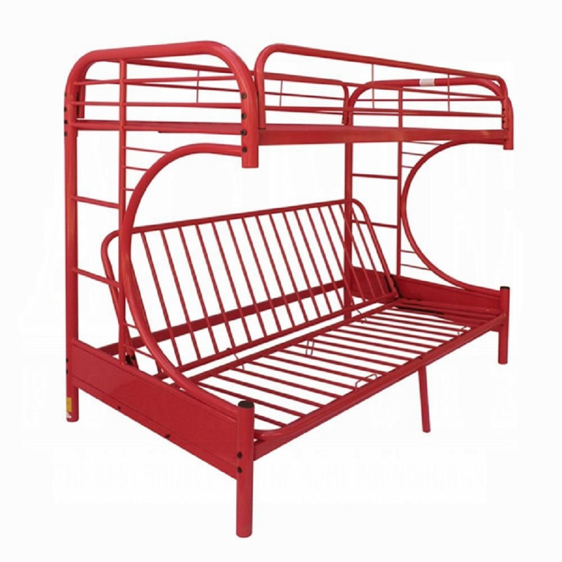 Lit superposé simple Futon Awez, Rouge