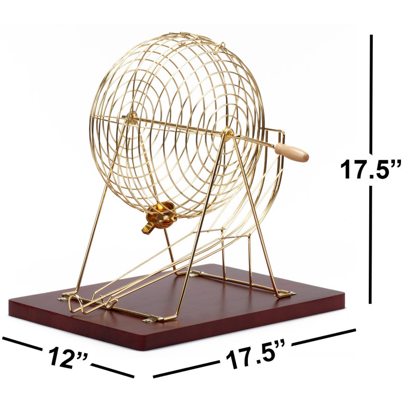 Grand ensemble de jeu de bingo avec cage de bingo, balles de ping-pong de 1,5 po, tableau principal pour les grands groupes
