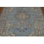 Tapis bleu médaillon traditionnel 7 x 10