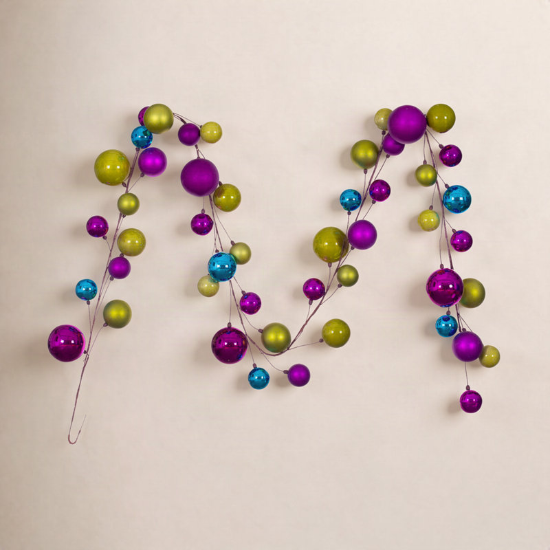 Guirlande 10 ', Fuschia / lime / turquoise