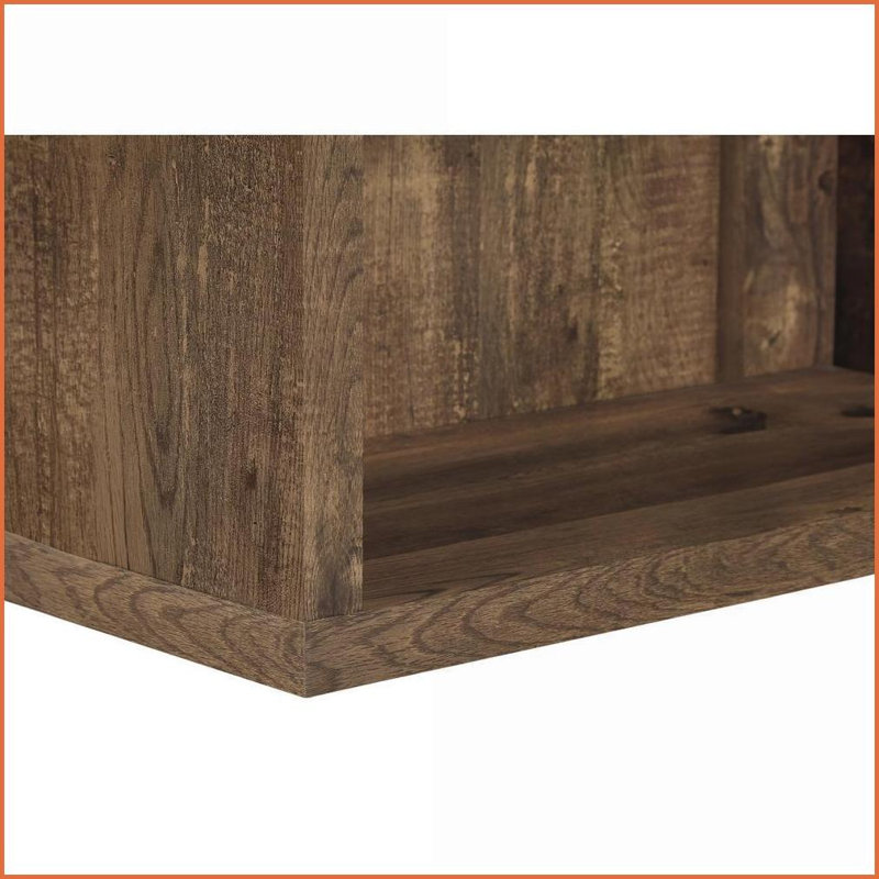 Bookshelf 5-Tier Modern 47.5”H with Adjustable Shelves | Brown | Particle Board, Brown