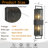 Modern Outdoor Wall Light With Dusk To Dawn Sensor H26'' Black Exterior Wall Lantern With Seeded Glass 2-light Waterproof Sconce For Porch Garage Entryway