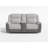 Feo Manual Reclining Loveseat W Console, White Gray Microfiber 76 Inch