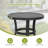 Outdoor 3-piece Iron Bistro Set, Powder-coated Finish, Black