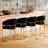 26" Counter Height Bar Stool,Black Velvet Gold Metal Base-1655200442-1648840612