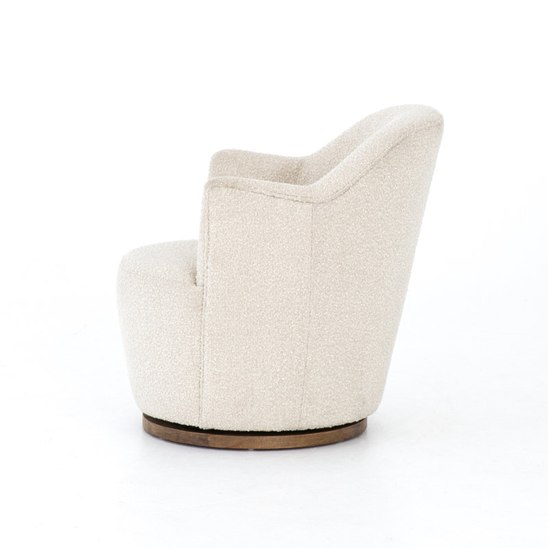 Aurora Wide Swivel Armchair, Knoll Natural Boucle