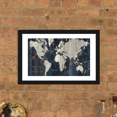 « Old World Map » de Wild Apple, reproduction d'art graphique