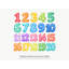 Rainbow 1 To 20 Number Wall Decals, Set of 20 Educational Peel and Stick Wall Stickers, Classroom Playroom Decor, Kids Learning Wall Art, 20"W x 20"H (50 x 50 cm)-1195814986
