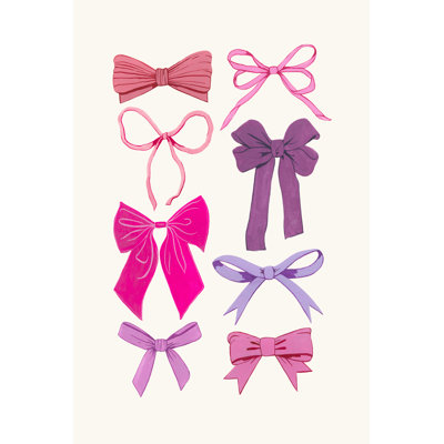 Pink Bows II by Grace Popp - Wrapped Canvas Print