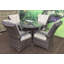 Bernelle 4 - Person Patio Dining Set Umbrella Hole Included Round Table with Cushions Included