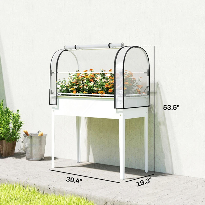 Jardinières élégantes, jardinières surélevées, jardin surélevé, White