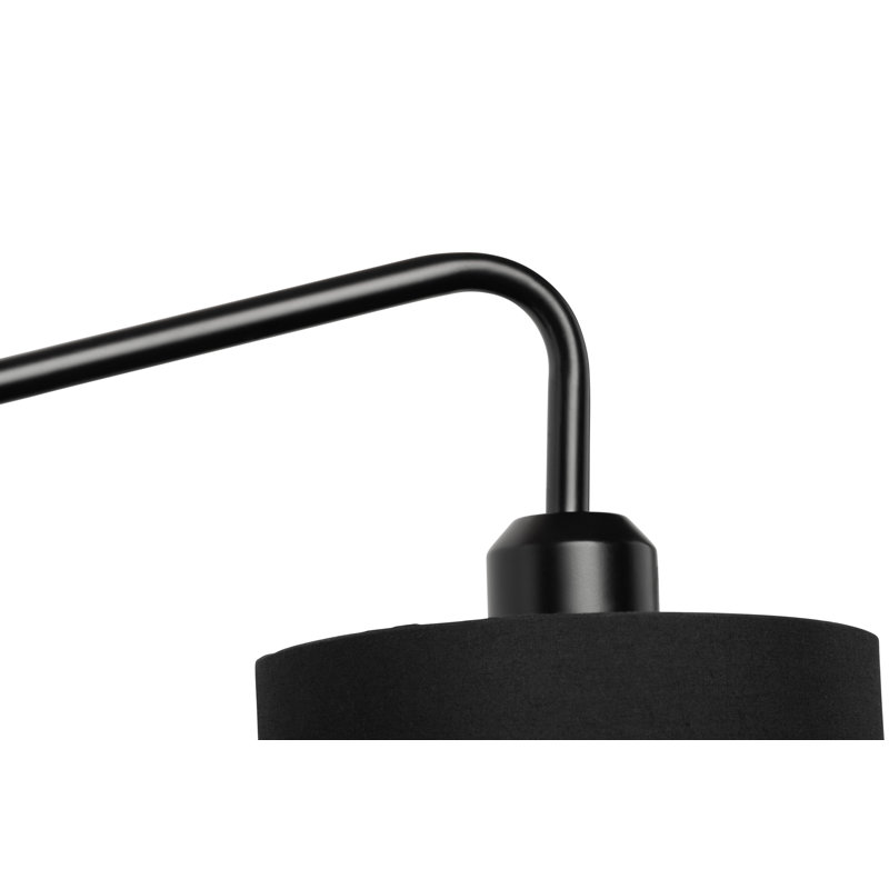 Ailaigh Swing Arm  Black Wall Light with Shade