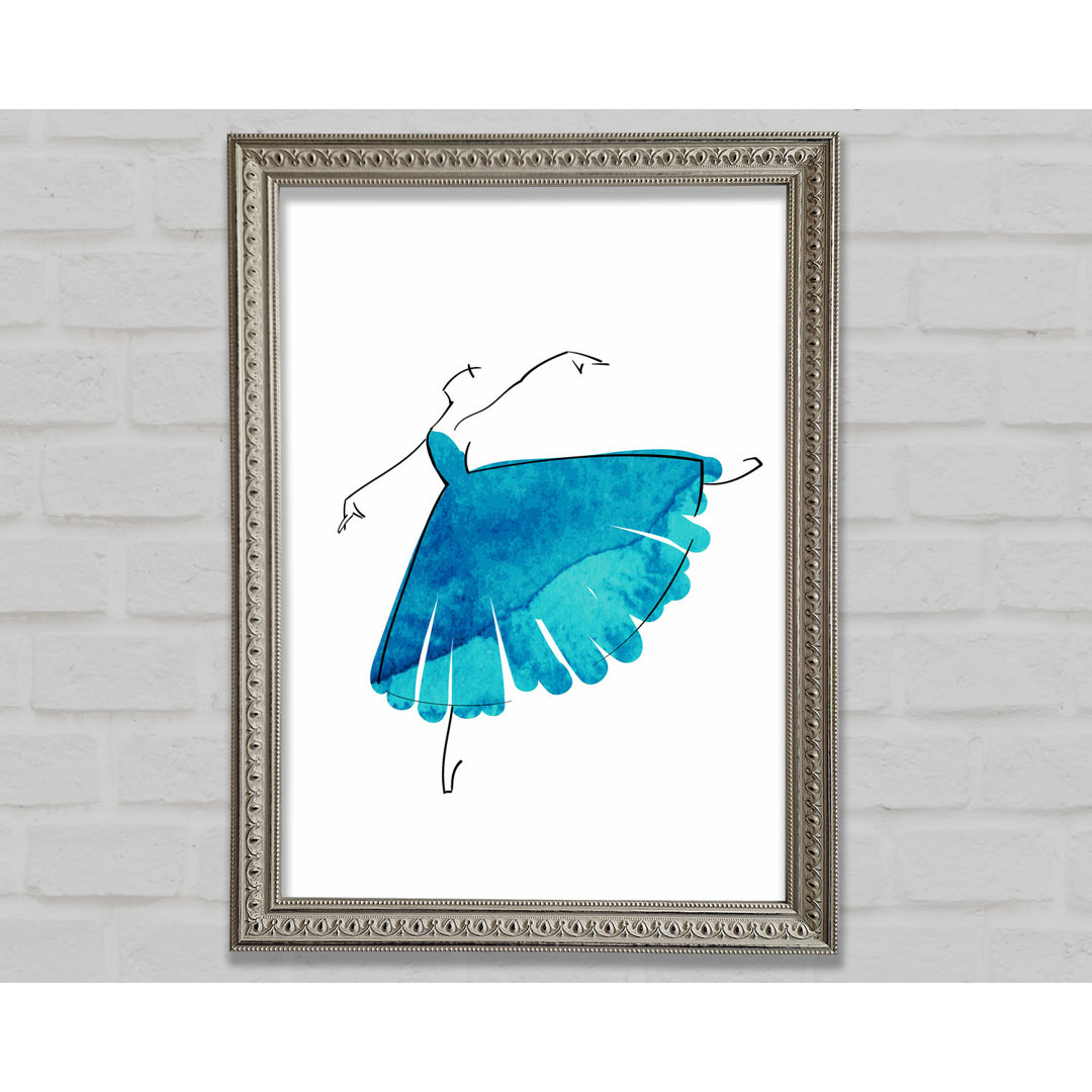 Gerahmtes Leinwandbild Blue Ballerina 2