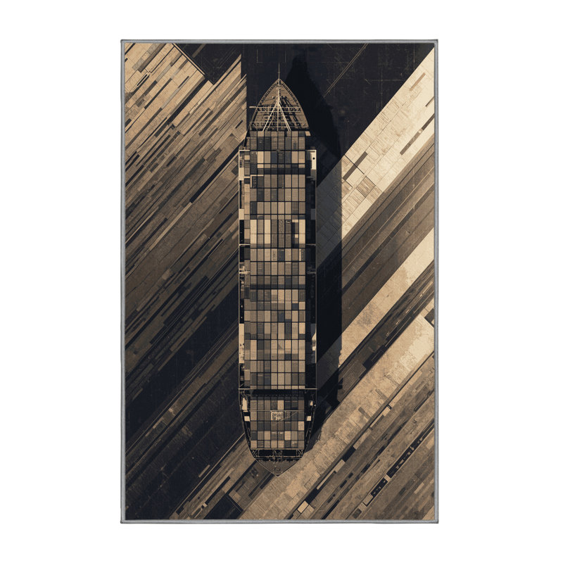 Tapis industriel gris doux et moelleux Eger, 6 X 9