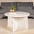 Round Marble Coffee Table with Interlocking Cross Base-83384644