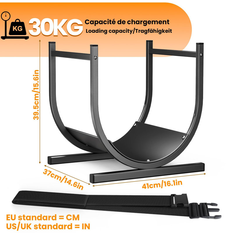 41cm W Metal Log Rack
