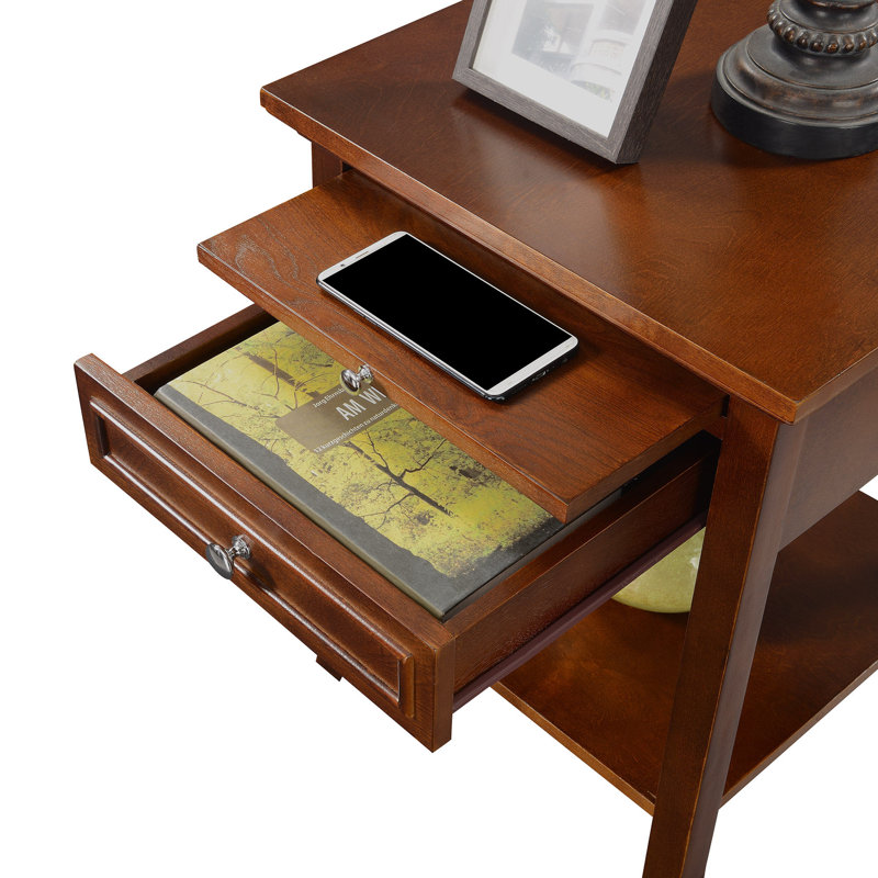 Carbin End Table with Storage, Espresso