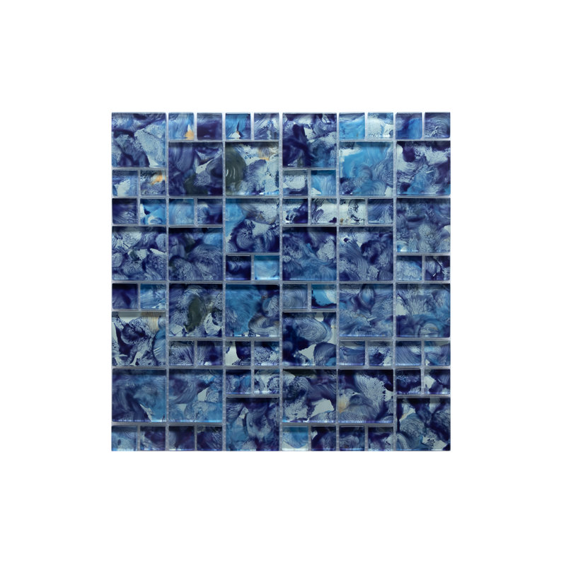 Carreau de mosaïque en verre piscine, Bleu Pacifique