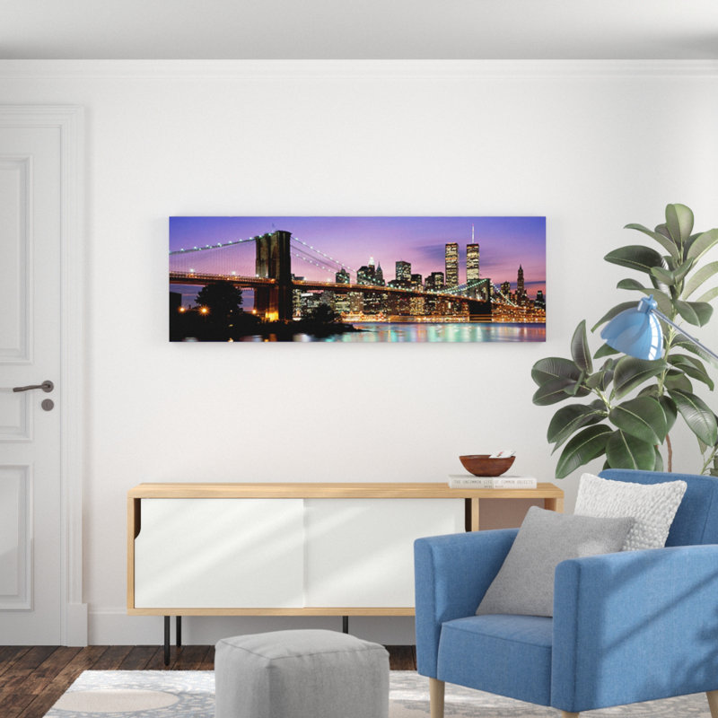 «Brooklyn Bridge New York», reproduction de photo sur toile, H 20 po x l 60 po x p 1,5 po