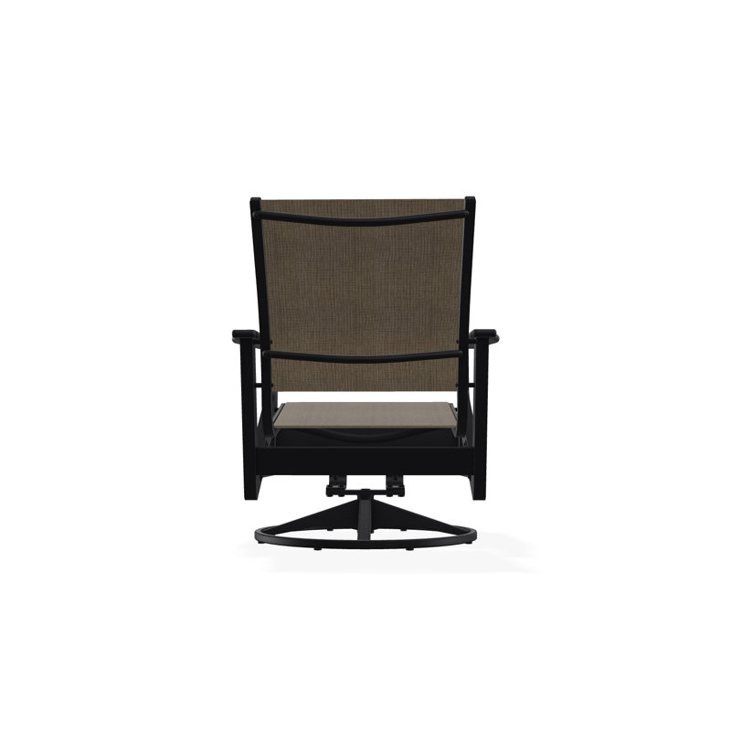 Wexler Outdoor Swivel Lounge Chair, Black, Collect Charcoal