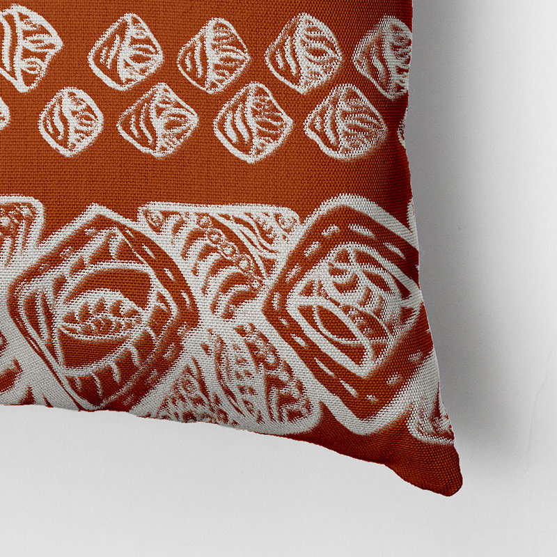 Housse et insert rectangulaires en coton, 16" x 16", Orange