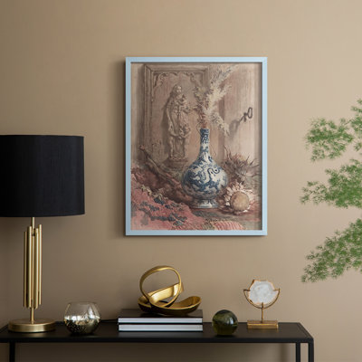 Impression florale vintage encadrée XCI - bois massif