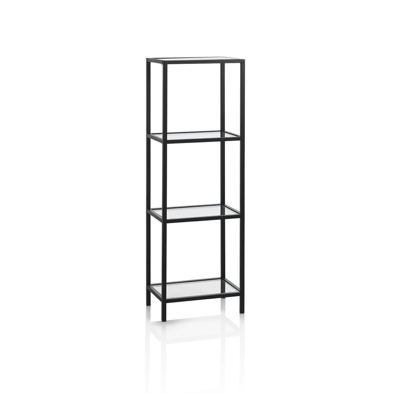 Equan 36cm W Steel Shelving Unit, Black