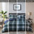  Soft Comforter  , Navy Blue Tone With 2-Inch Flange-120218337