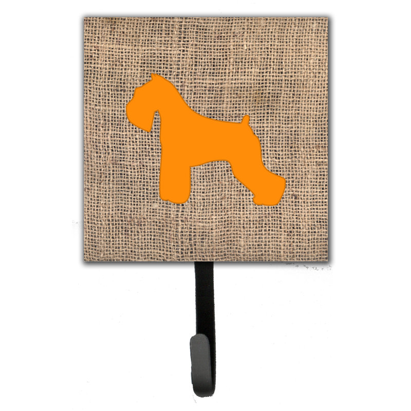 Porte-laisse schnauzer et crochet mural, Orange
