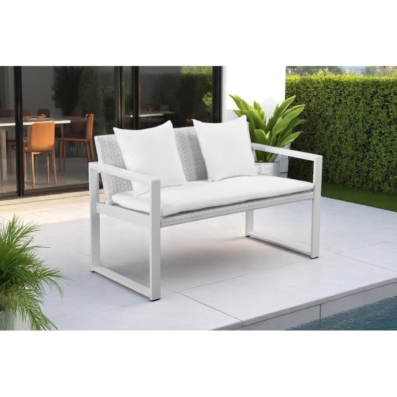 Causeuse d'extérieur en aluminium avec coussins Chester