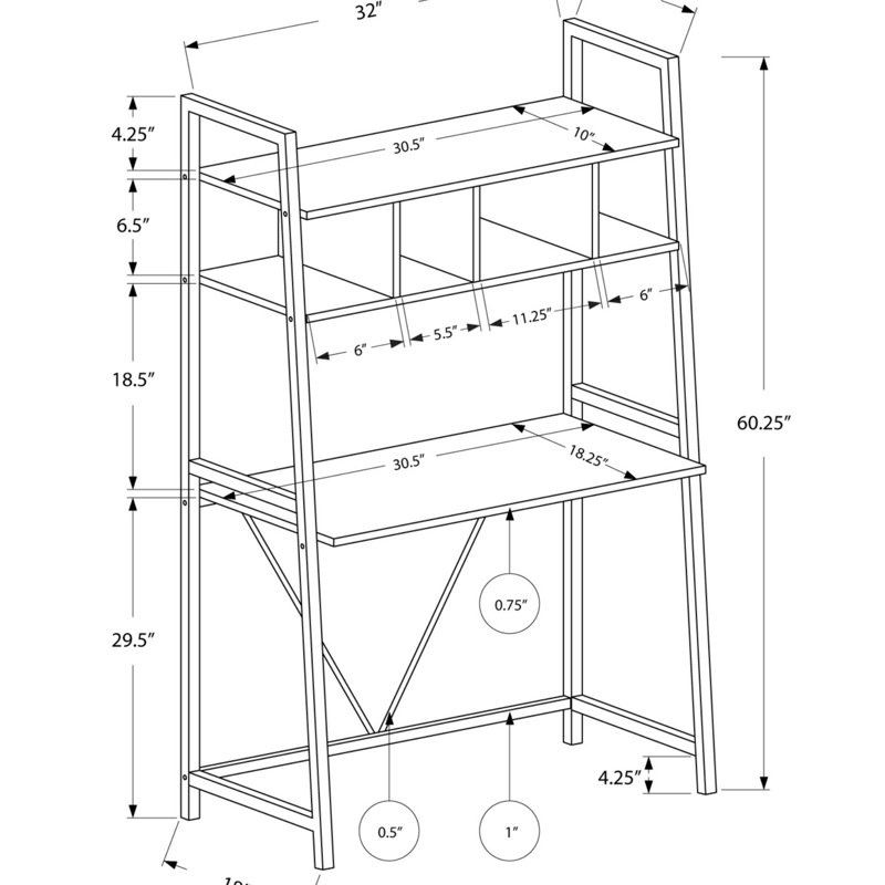 Manik Metal Base Computer Desk