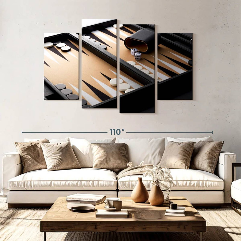 Senne Modern Backgammon, 54" H x 84" W