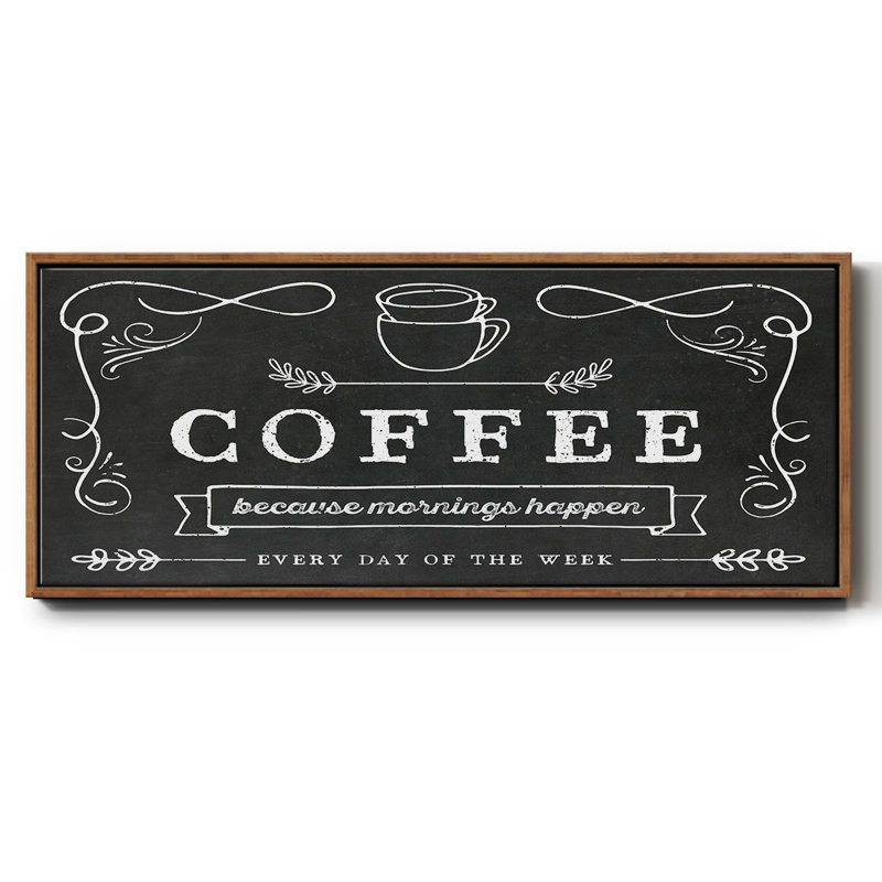 «Coffee Everyday», toile encadrée, H 24 po x l 60 po