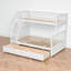 Lit simple superposé au dessus d'un lit double avec rangement-750344246