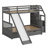 Bunk Bed With Drawers,Storage And Slide-1928365041