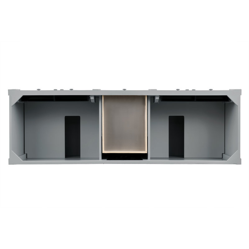Brittany 72'' W Double Vanity, Eternal Jasmine Pearl, Urban Gray