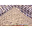 Tapis géométrique moderne en soie et en laine bleu brillant