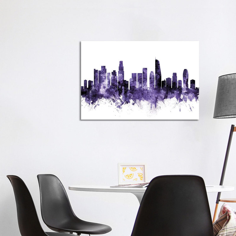 Los Angeles, California Skyline II by Michael Tompsett - Wrapped Canvas Gallery-Wrapped Canvas Giclée