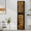 Grande armoire de rangement pour salle de bain avec 2 portes de grange et 1 tiroir-121120499