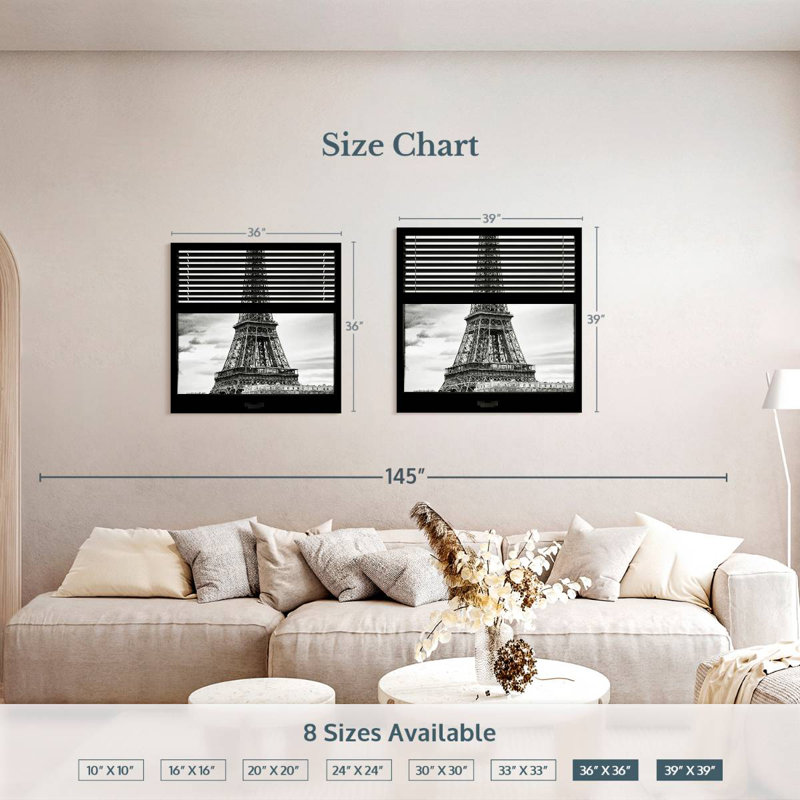 Nicci Eiffel Through The Blinds, 39" H x 39" W