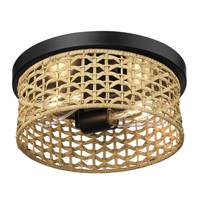 Alante Rattan Flush Mount