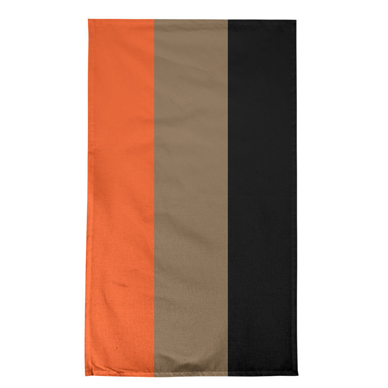 Stripe Tea Towel Kitchen Towel, Cotton Twill, Orange/Gold/Black Baseball